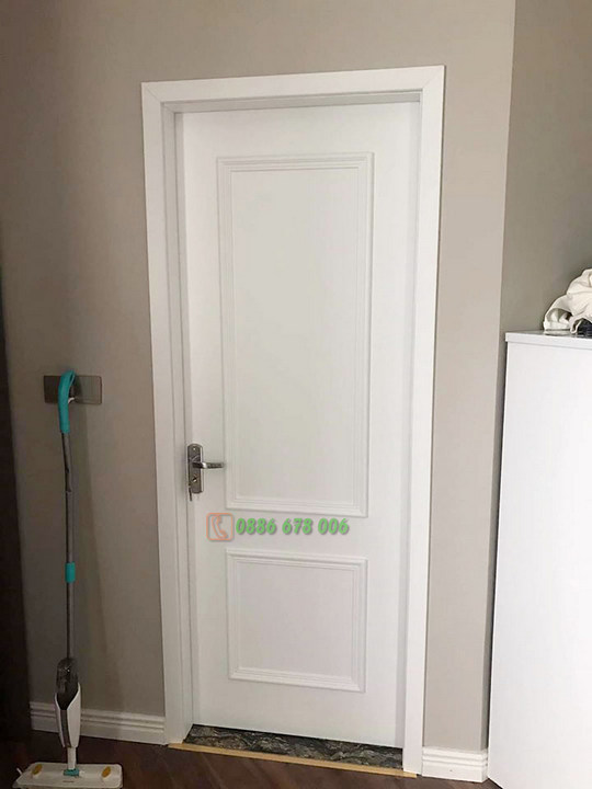 Mẫu cửa gỗ sơn trắng 